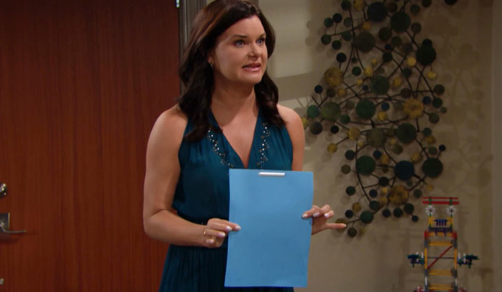 Katie presents Bill with court papers