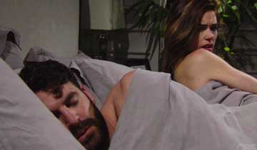Victoria awakens in bed with Benjamin