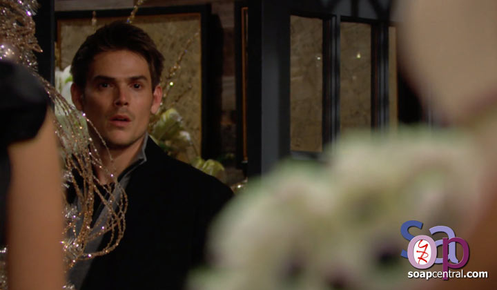 Adam arrives uninvited to Sharon and Rey's nuptials