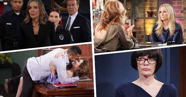 Y&R Week of April 10, 2023: A disguised Phyllis attended her memorial service. Chance arrested Diane for murder. Nick interrupted Victoria and Nate's tryst. Christine revealed her marriage was over.