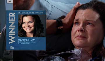 INTERVIEW: Heather Tom opens up about her Emmy win and getting back to work at The Bold and the Beautiful