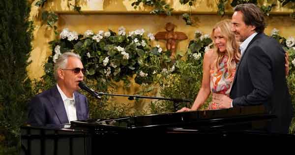 VIDEO: Andrea Bocelli performs for The Bold and the Beautiful's Brooke and Ridge