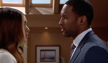 Lawrence Saint-Victor says goodbye to Kiara Barnes, who has departed The Bold and the Beautiful