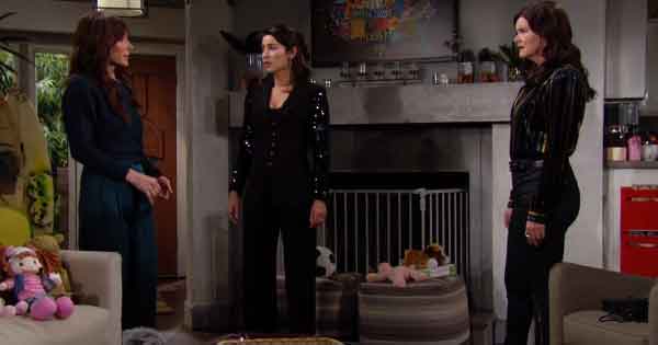 Katie demanded to know what Bill was holding over Steffy