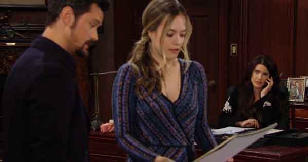 Steffy worried about whether Hope can work with Thomas