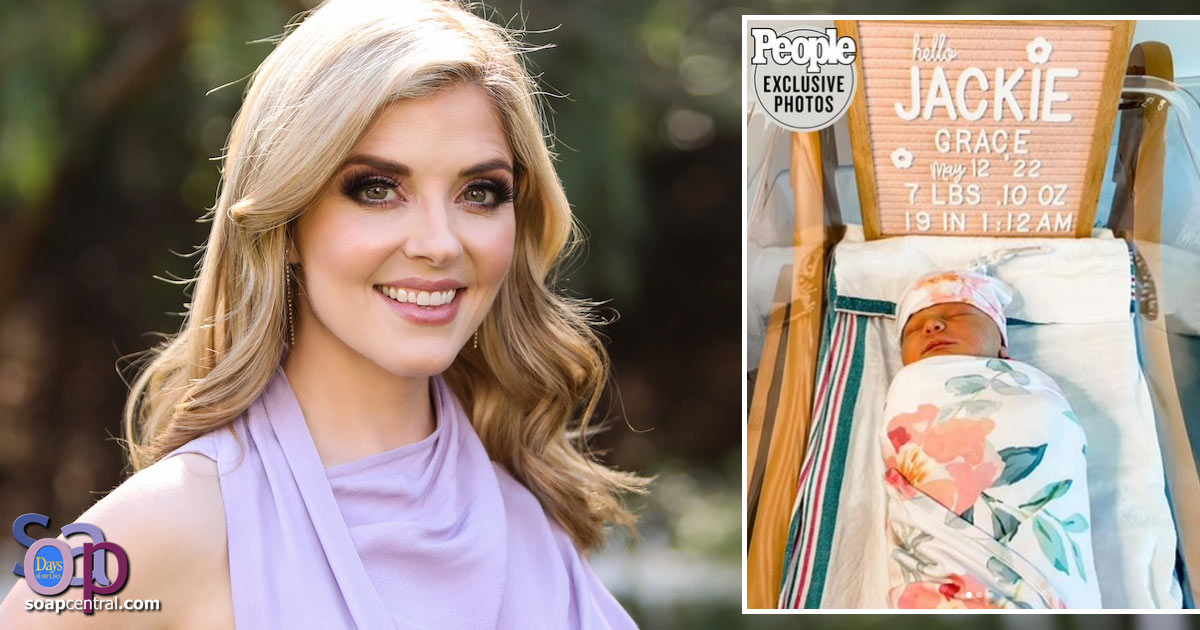 Super soapy arrival for DAYS star Jen Lilley's new baby