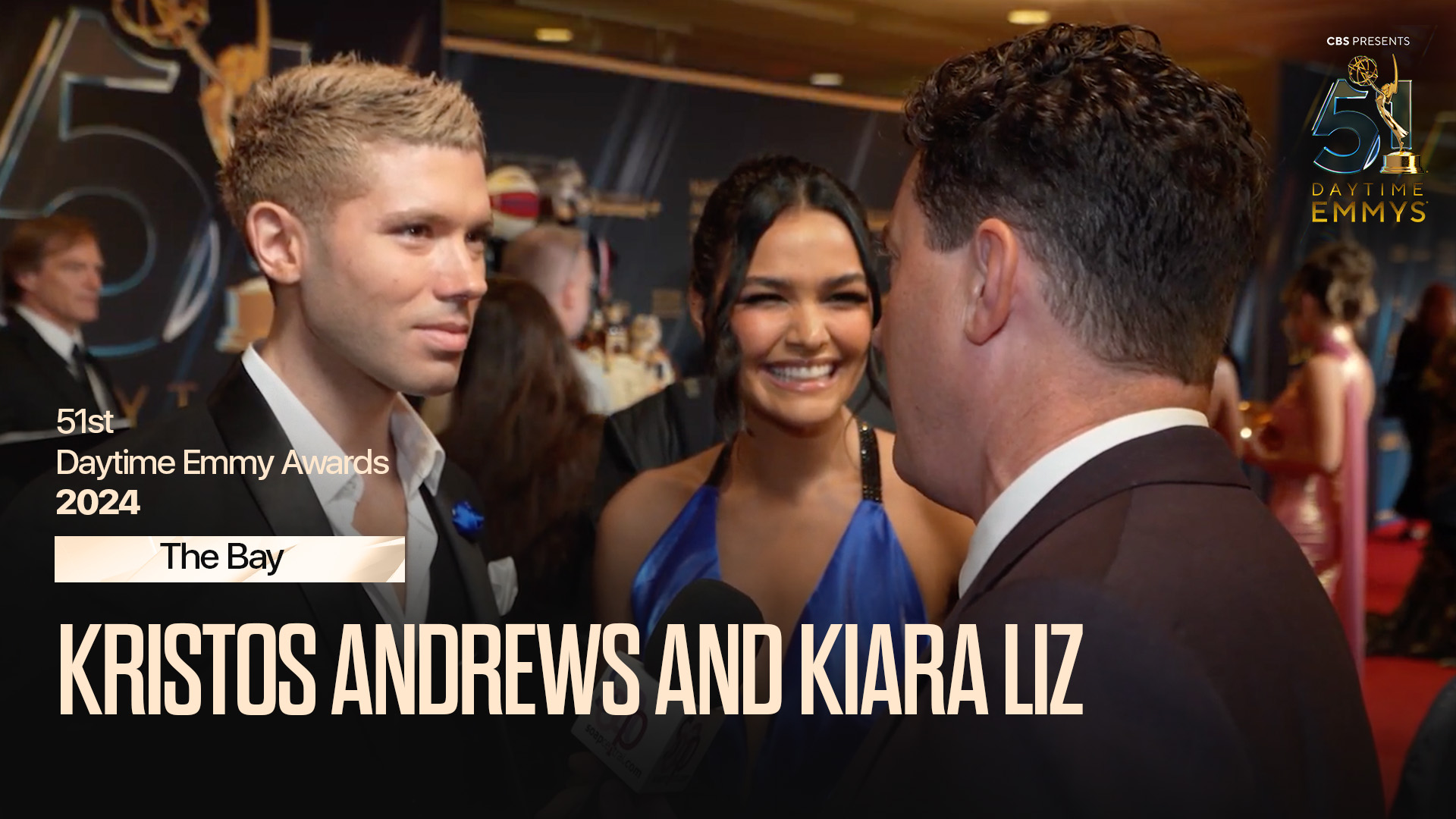 On the 2024 Daytime Emmys Red Carpet: Kristos Andrews and Kiara Liz Ortega | Soap Central