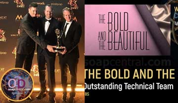 CREATIVE ARTS WINNERS: B&B wins Emmys for Technical Team, Original Song