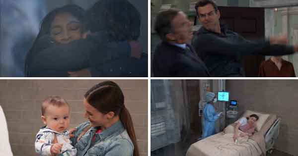 GH Week of May 8, 2023: Victor's body was recovered. Spencer and Trina were reunited. Willow started the transplant process. Diane walked in on Robert and Holly kissing.