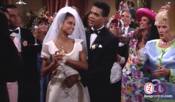 Neil and Dru celebrate their marriage with loved ones (1993)